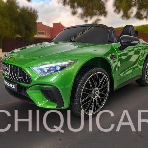 Mercedes SL63 12 voltios verde metalizado 4 motores